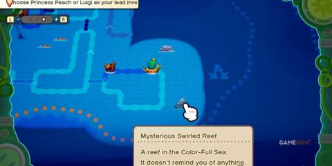 Mysterious Swirled Reef map location in Mario & Luigi: Brothership