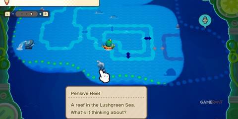 Pensive Reef map location in Mario & Luigi: Brothership