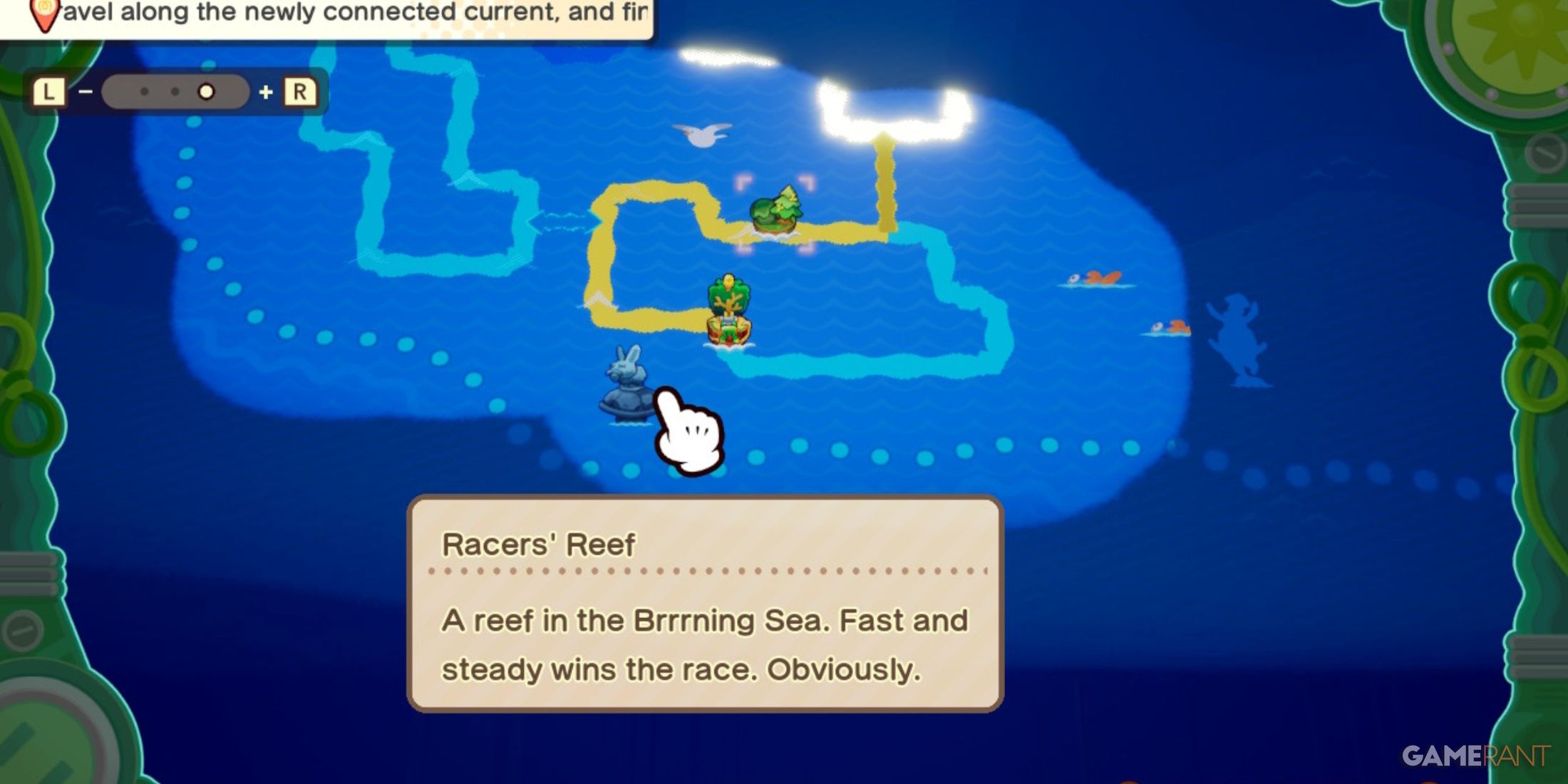 Racers' Reef map location in Mario & Luigi: Brothership