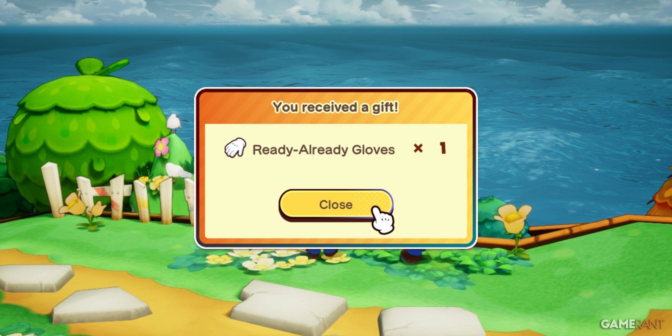 Ready-Already Gloves reward in Mario & Luigi: Brothership