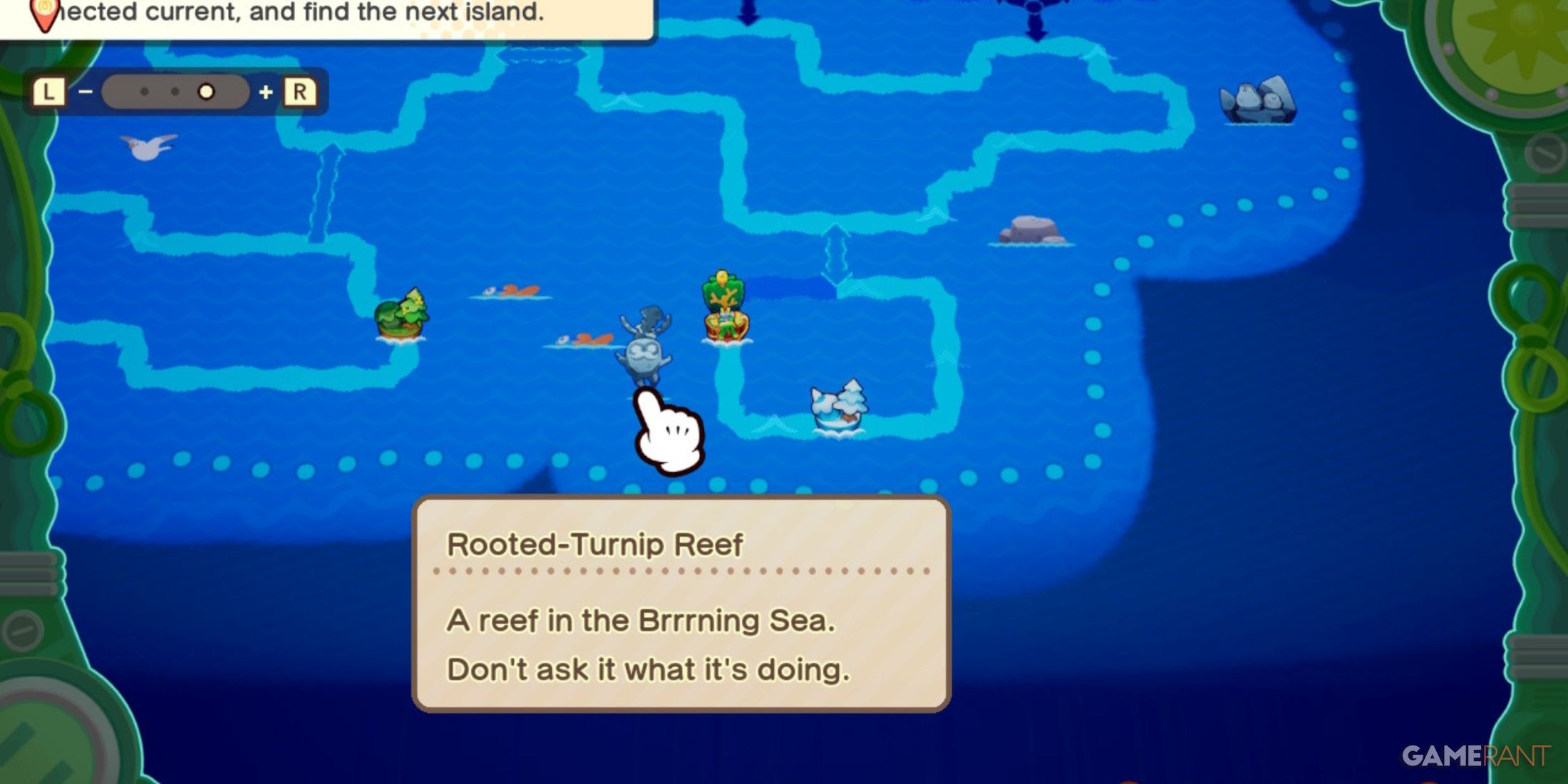 Rooted-Turnip Reef map location in Mario & Luigi: Brothership