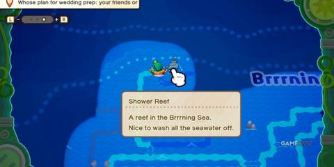 Shower Reef map location in Mario & Luigi: Brothership