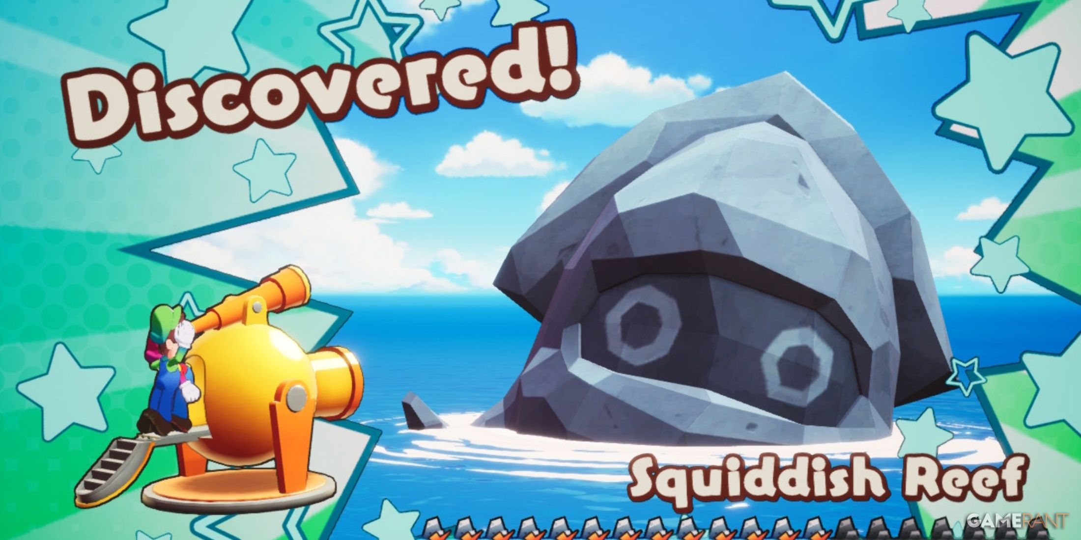 Discovery of Squiddish Reef in Mario & Luigi: Brothership