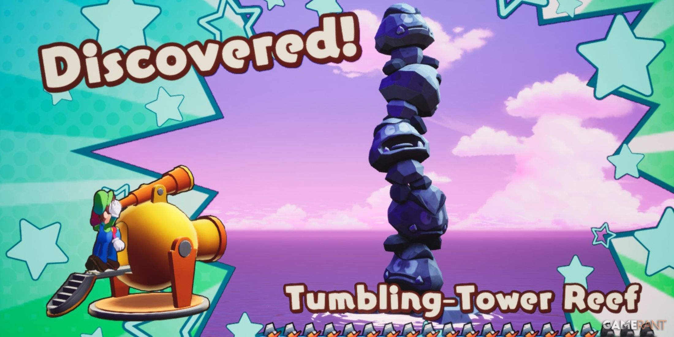 Discovery of Tumbling-Tower Reef in Mario & Luigi: Brothership