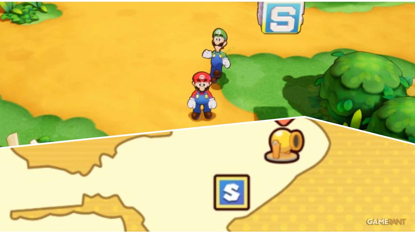 mario luigi brothership save blocks map 