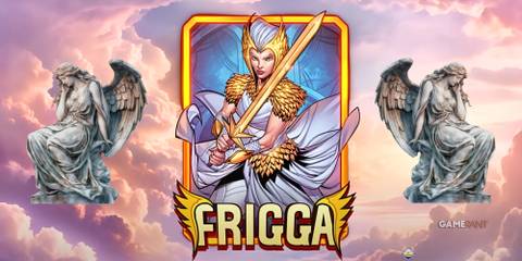 a promotional image for frigga in marvel snap.