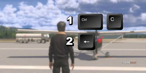 the buttons to activate the third person mode in msfs 2024.