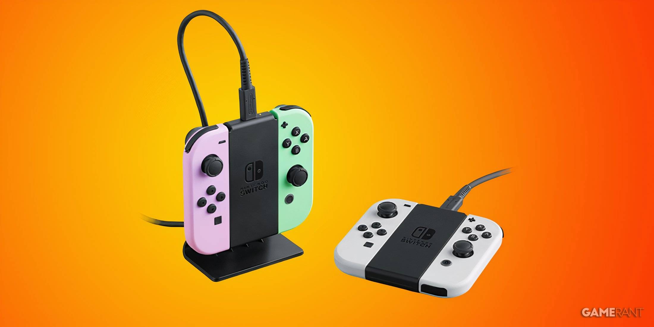 New World Controller Charger Dock For Switch 2 (2025) For Joycon 2, 4-in-1 Magnetic Dual Direction Fast Charging Stand Station With 10 RGB Light Modes For Switch 2 Accessories