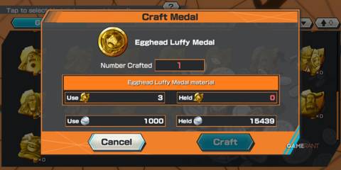 One Piece Bounty Rush Egghead Luffy Medal