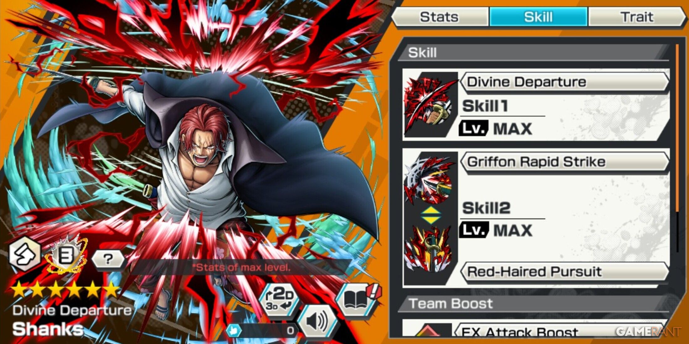 One Piece Bounty Rush Supporter Shanks