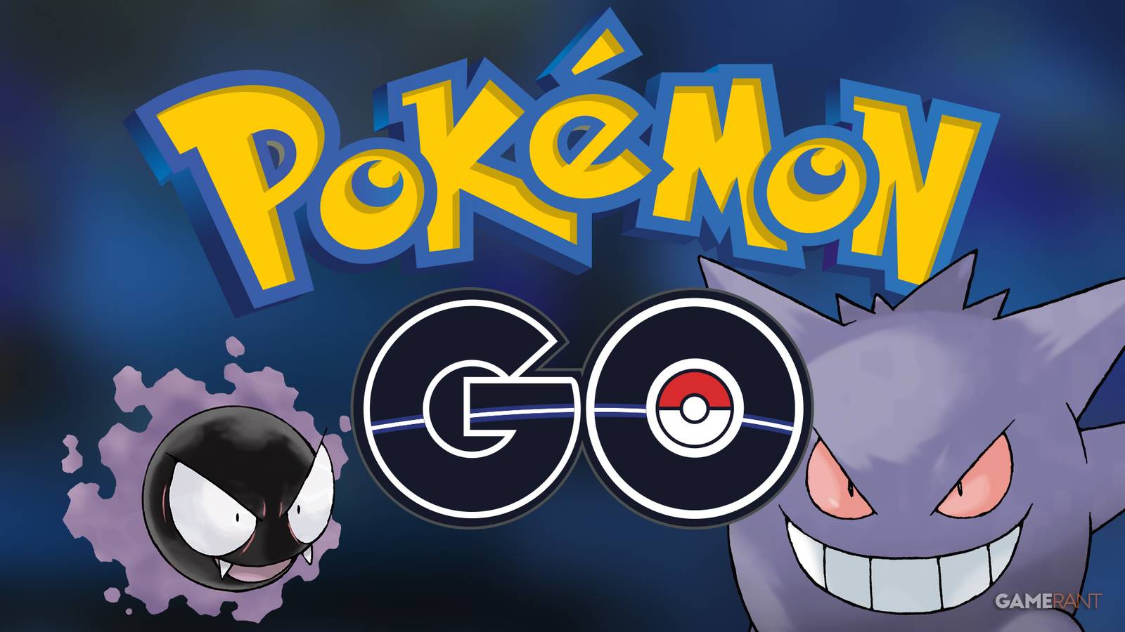 Pokemon GO logo with Gastly and Gengar 2x1 composite