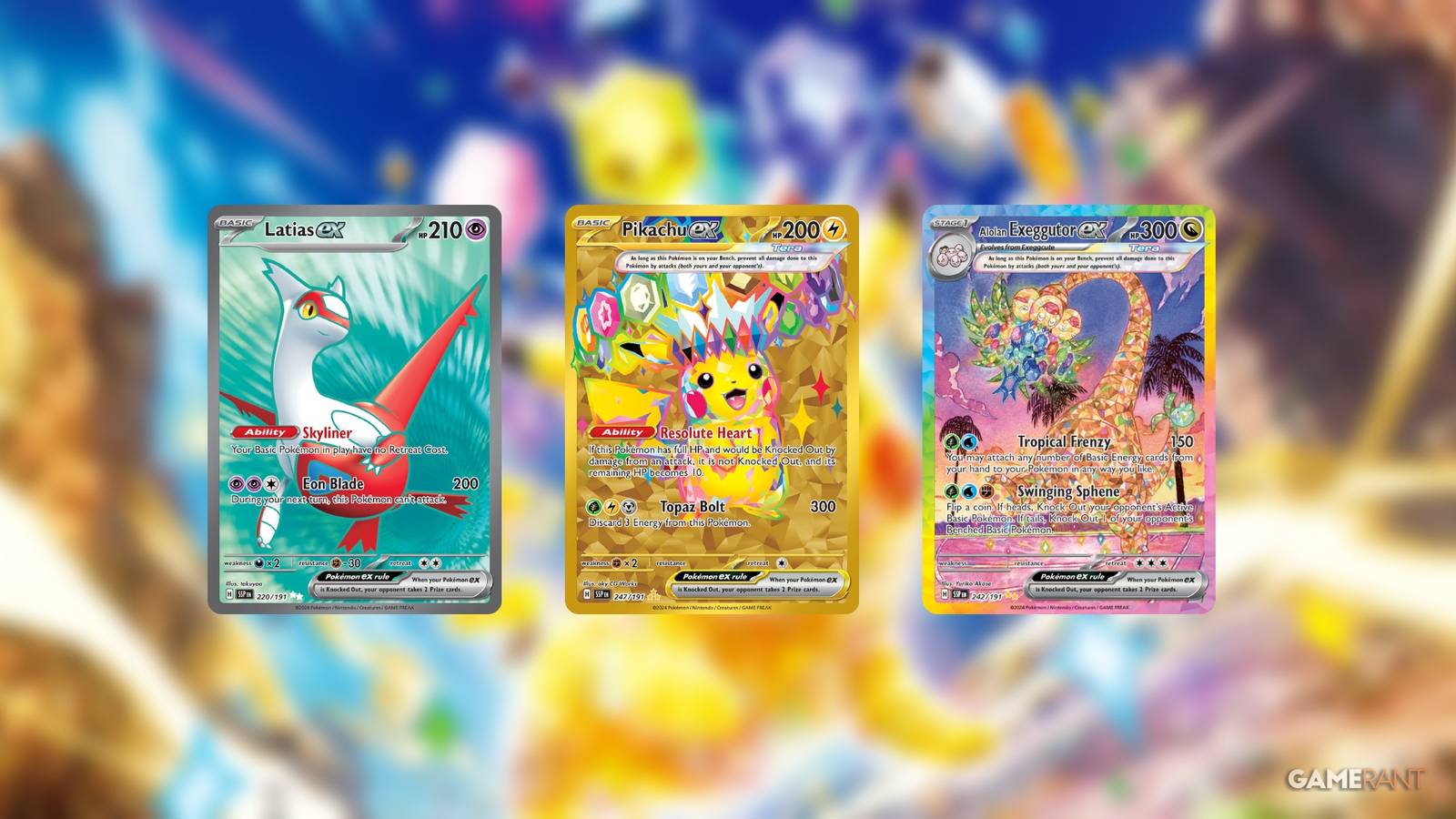 Pokemon-tcg-Surging-Sparks-best-pulls-competitive-collectors-stellar-tera-pikachu-ex-alolan-exeggutor-latias