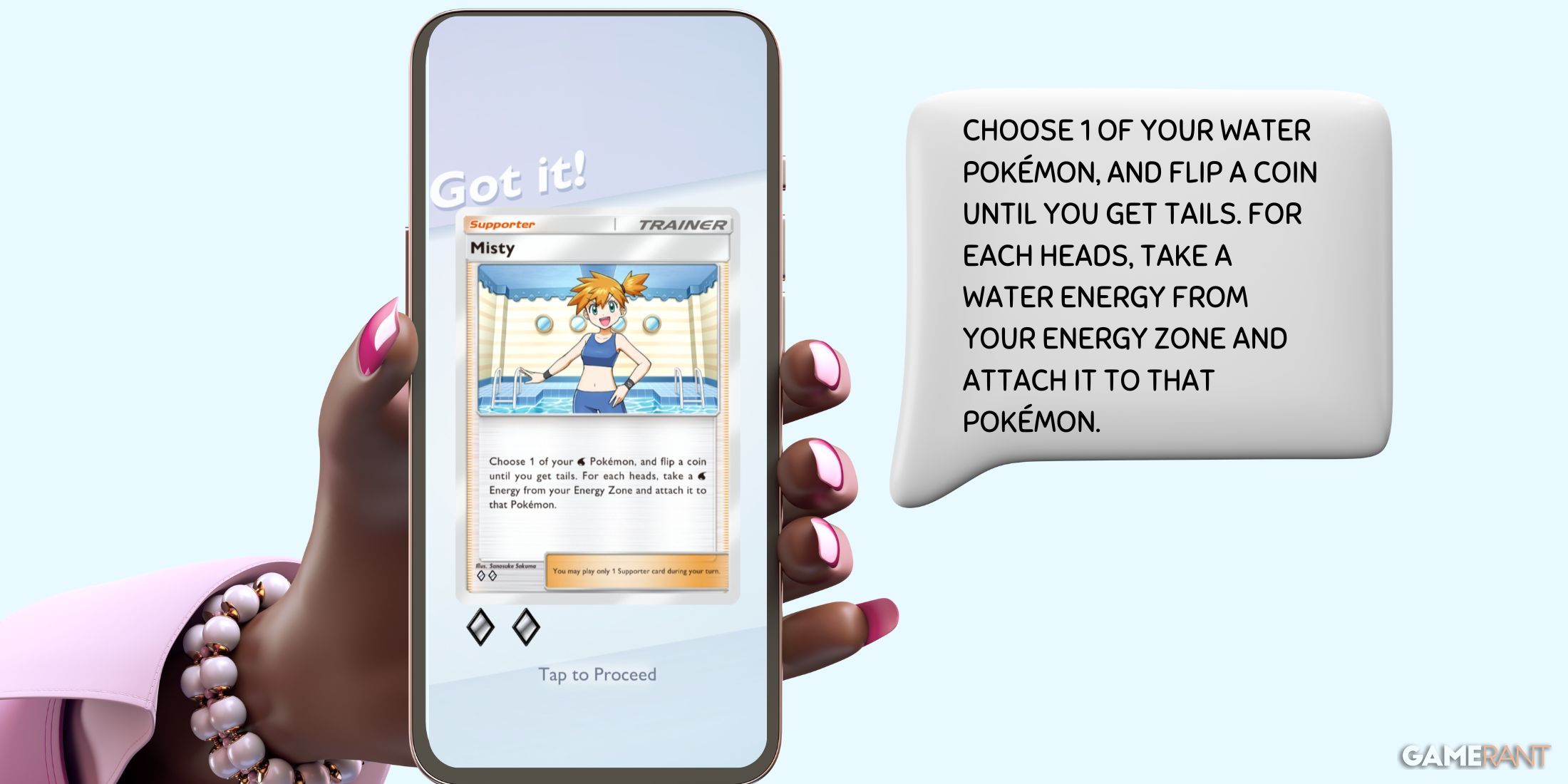 misty's card effect in pokemon tcg pocket.