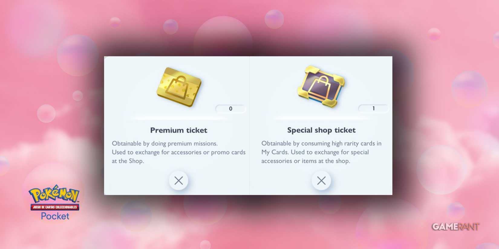 premium and special tickets in pokemon tcg pocket.