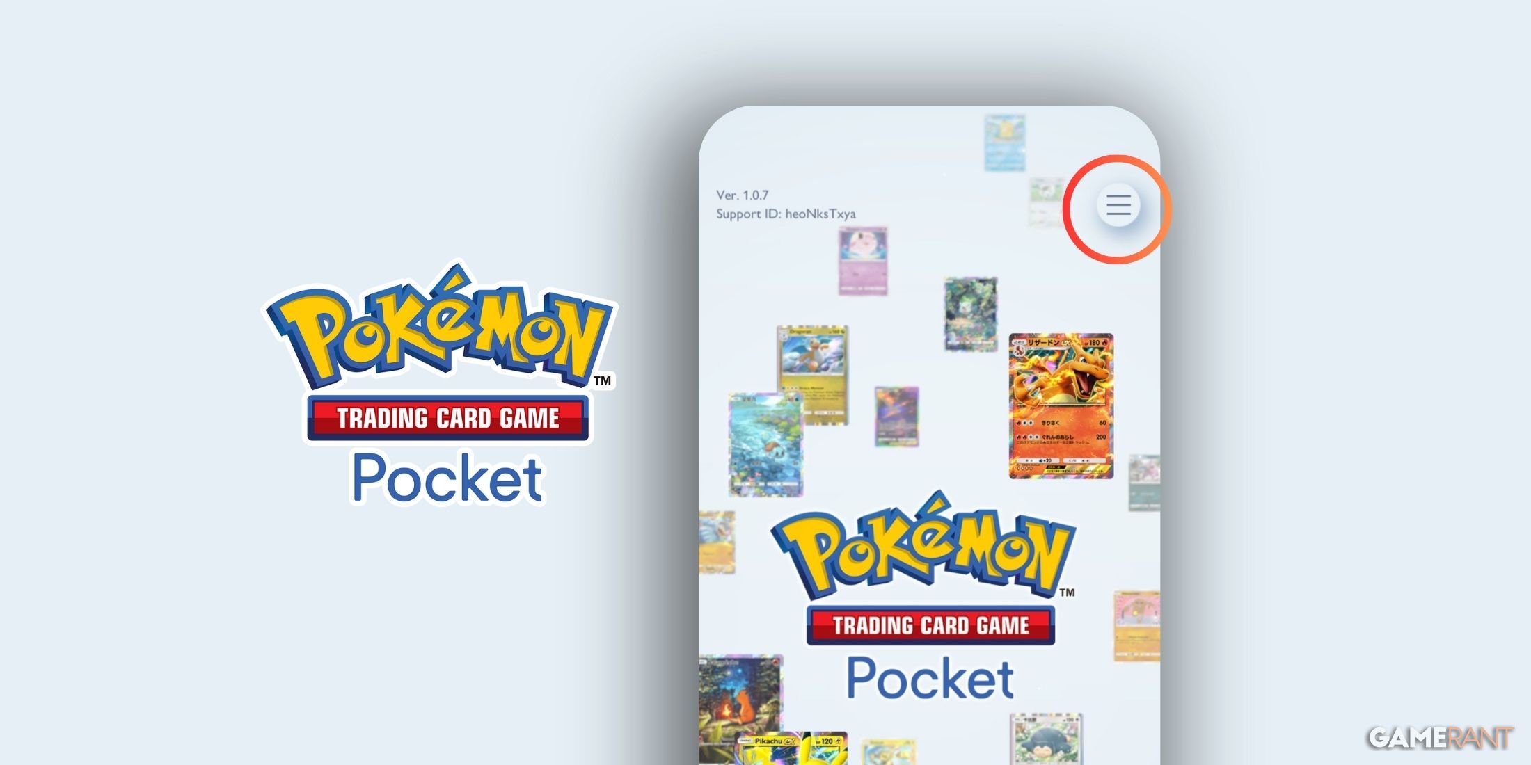 pokemon tcg pocket's title screen.