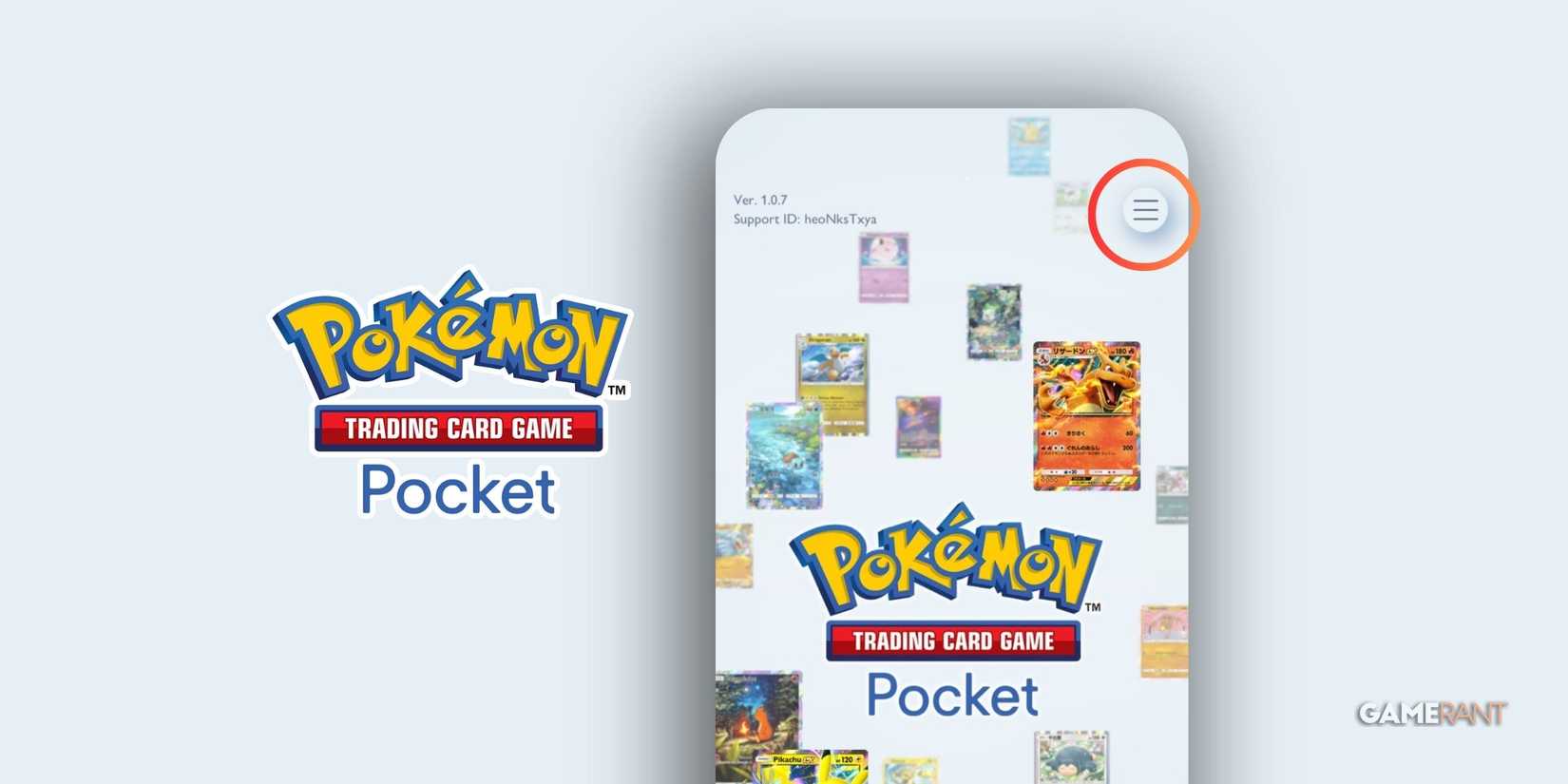 pokemon tcg pocket's title screen.