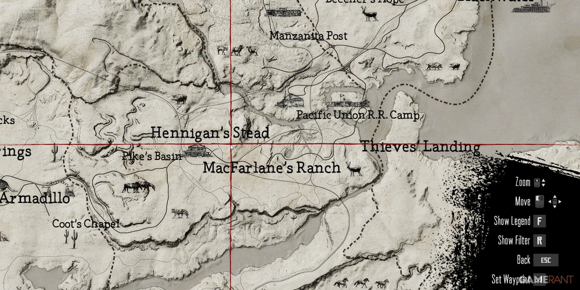 RDR - Hennigan's Stead - Snake Location