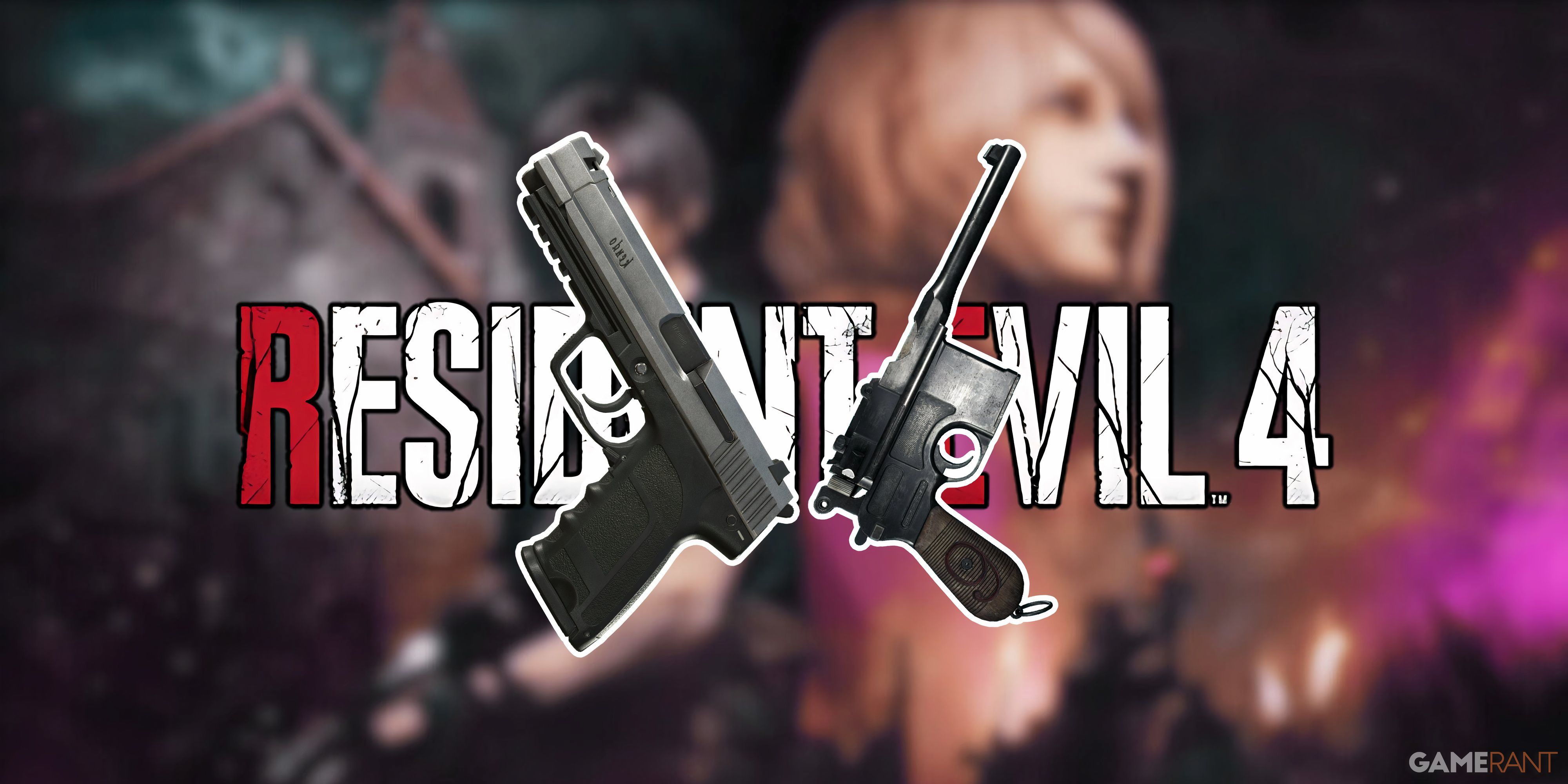 two iconic guns from resident evil 4 remake.