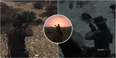 Featured image for Red Dead Redemption with John Marston hunting armadillos