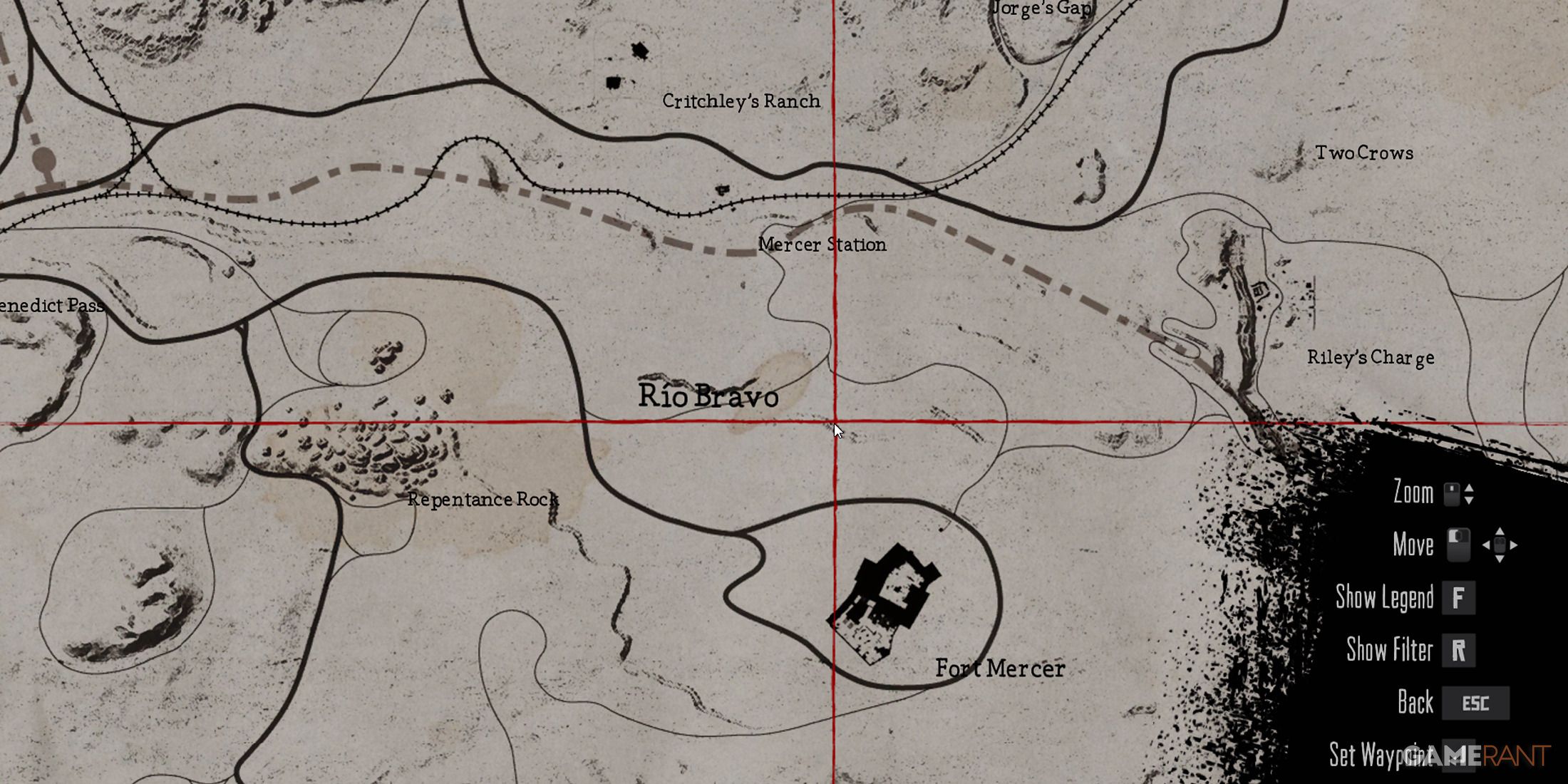 Red Dead Redemption map highlight Rio Bravo