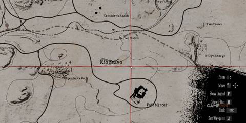 Red Dead Redemption map highlight Rio Bravo
