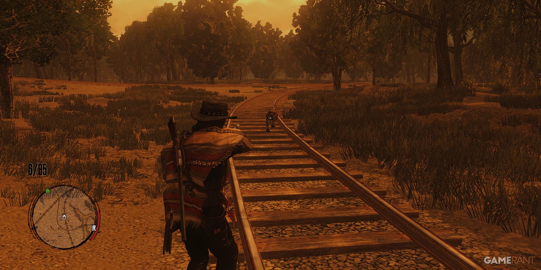 John Marston uses deadeye before shooting a cougar