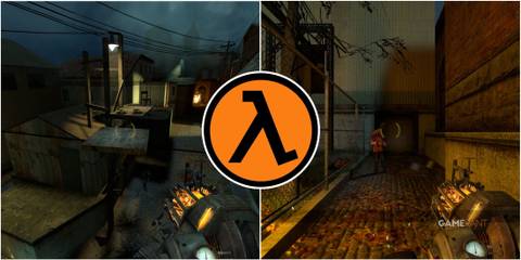 Featured image for Half-Life 2 featuring the platform in Ravenholm and a zombie.