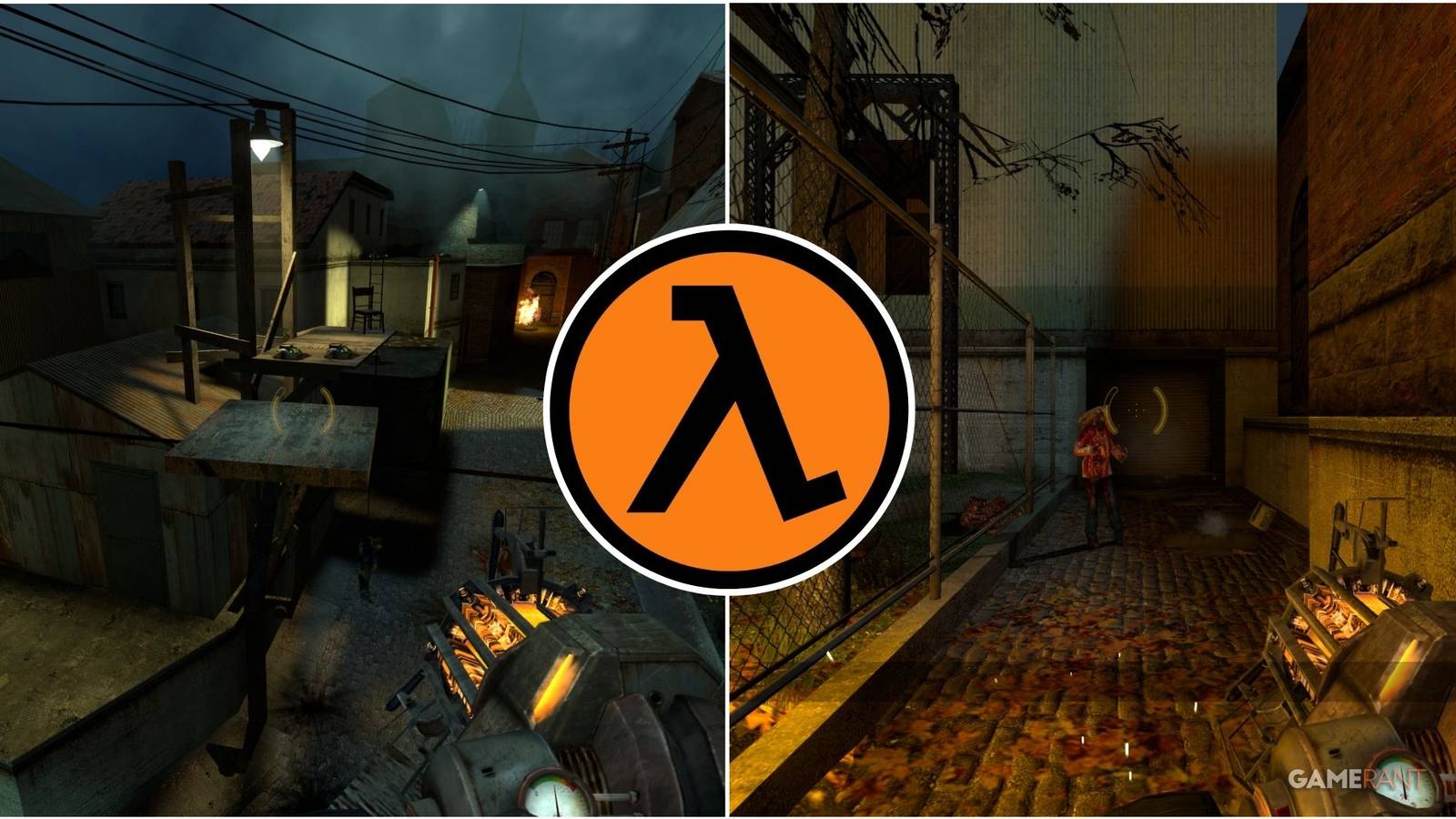 Featured image for Half-Life 2 featuring the platform in Ravenholm and a zombie.