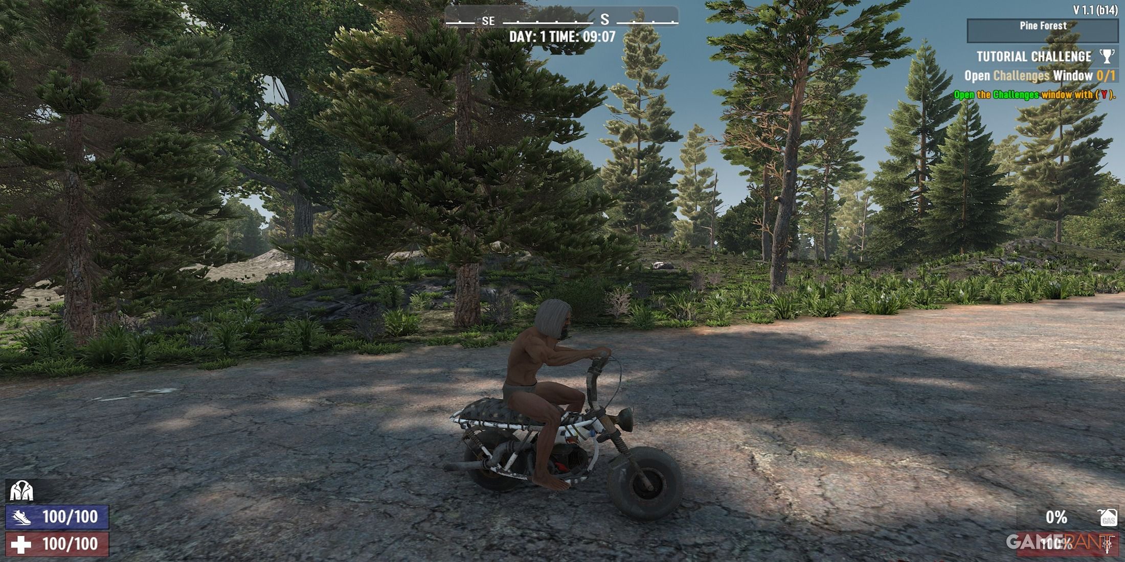 Riding A Minibike In 7 Days To Die