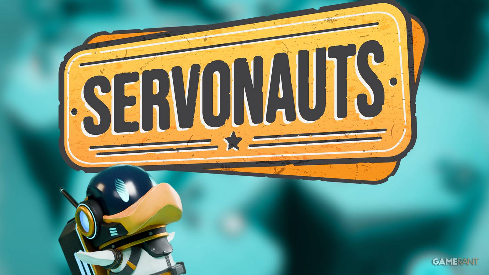 Servonauts logo with Ducknaut character 2x1 composite