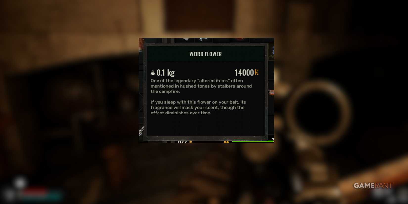 The Weird Flower subtly masks scent and reduces detection, a favorite among stalkers in STALKER 2