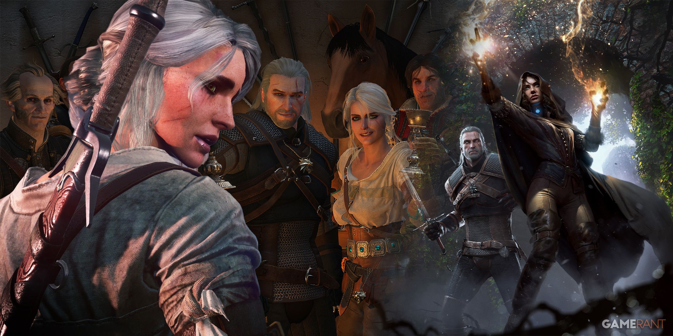 The Witcher Geralt and companions