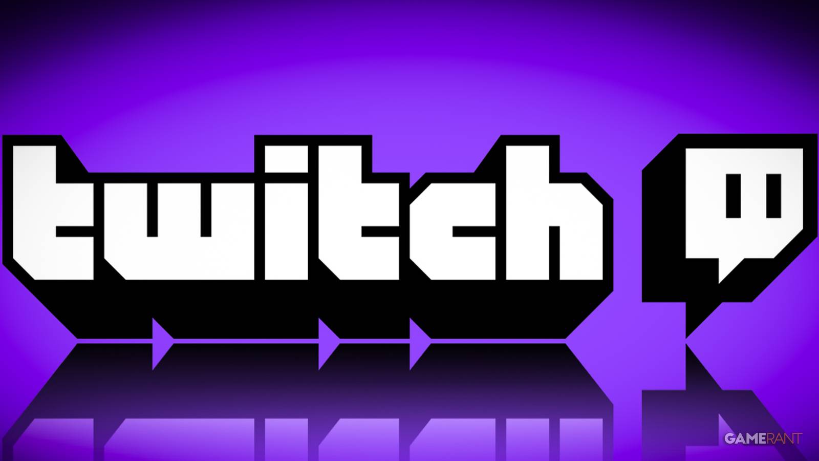twitch logo with reflection and vignette