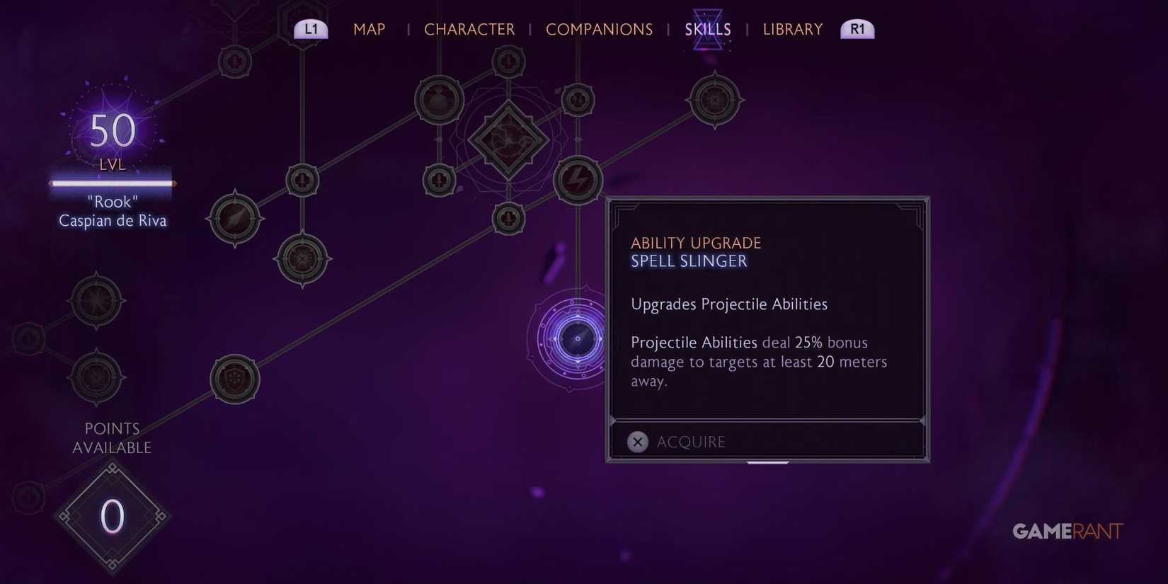 Spell Slinger ability upgrade in Dragon Age: The Veilguard