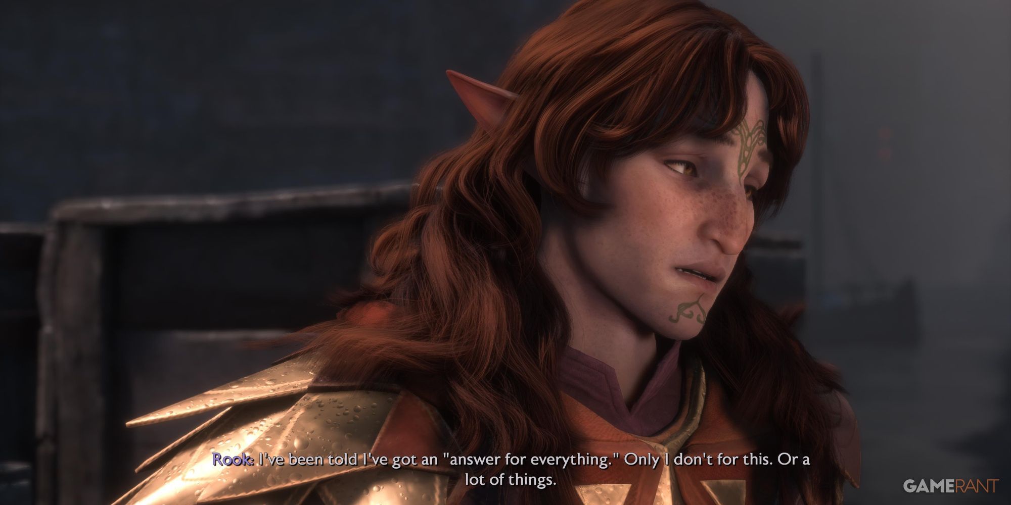 Rook saying something awkward in Dragon Age: The Veilguard