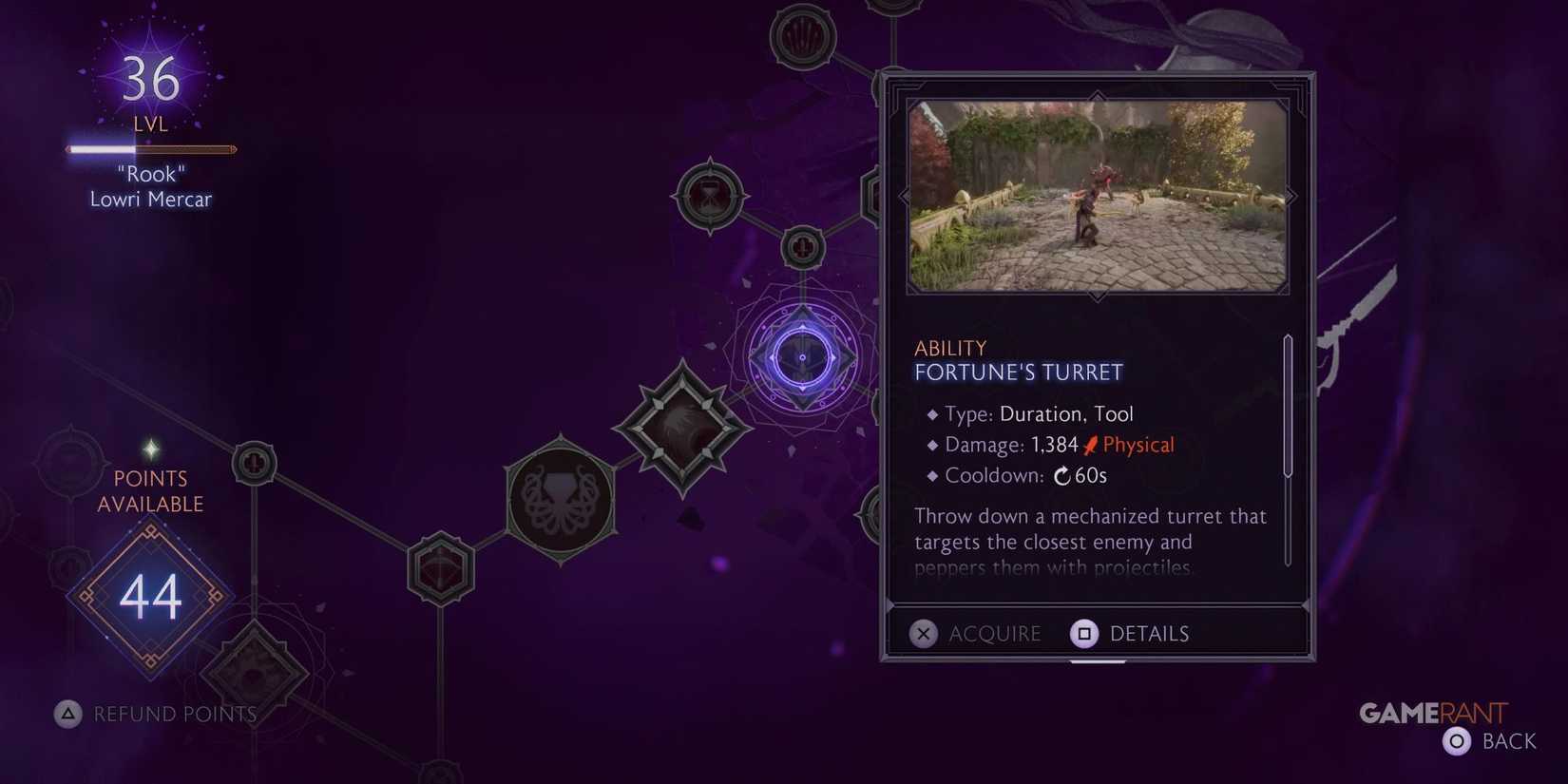 Fortune's Turret ability in Dragon Age: The Veilguard