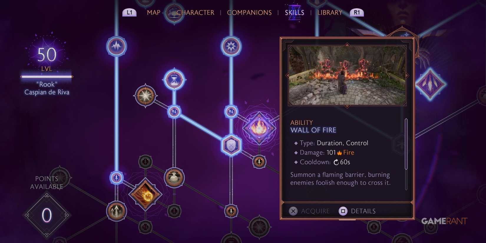 Wall of Fire ability in Dragon Age: The Veilguard