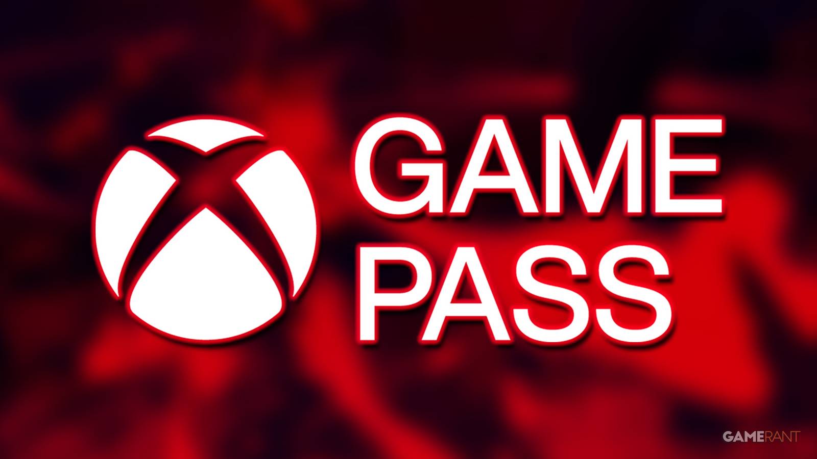 Xbox Game Pass logo white and glowing over blurred Persona 5 Tactica promo gameplay screenshot