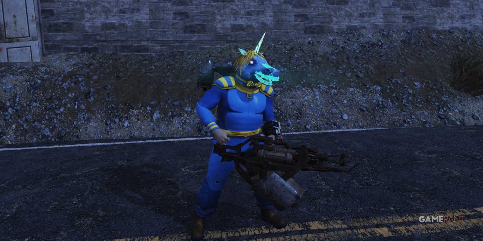 A Player Holding A Holy Fire In Fallout 76