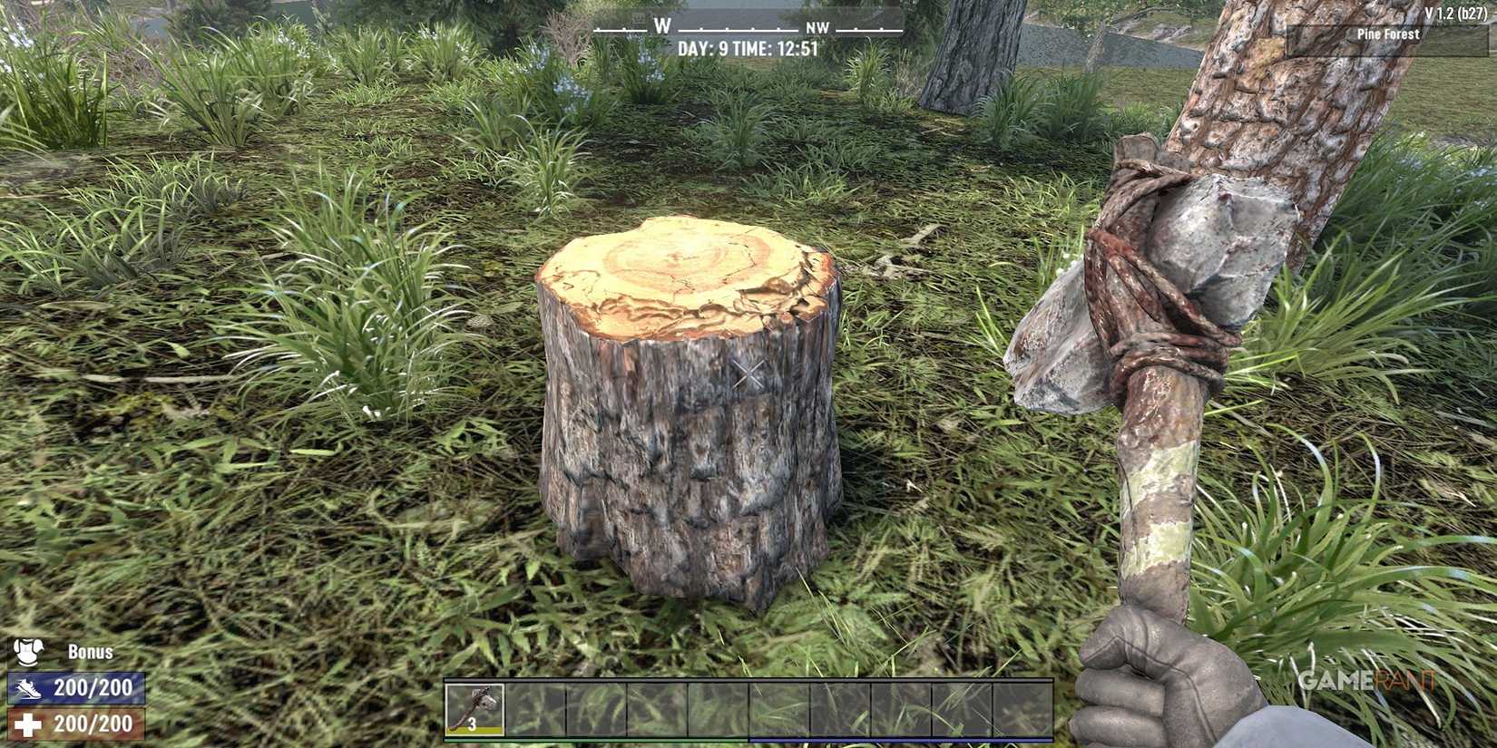 A Tree Stump In 7 Days To Die