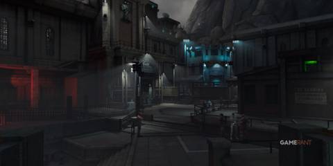 batman arkham shadow blackgate courtyard
