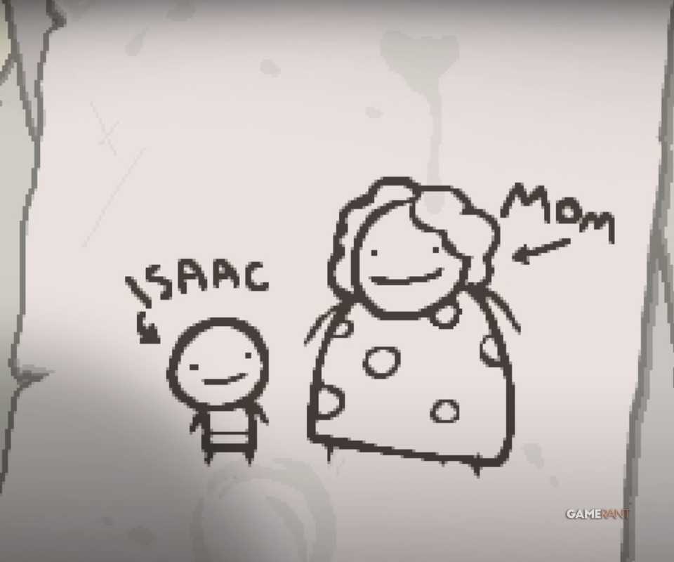 Isaac and Mom in The Binding Of Isaac Rebirth