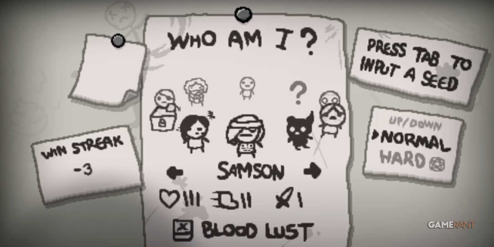 Samson in The Binding Of Isaac Rebirth