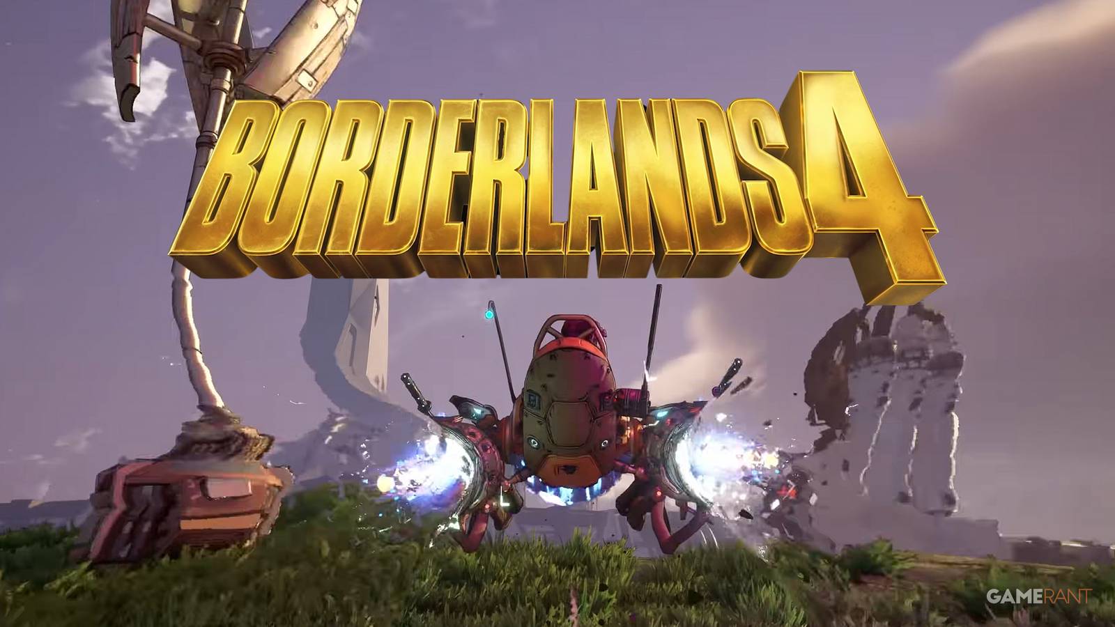 Borderlands 4 logo with vehicle taking off