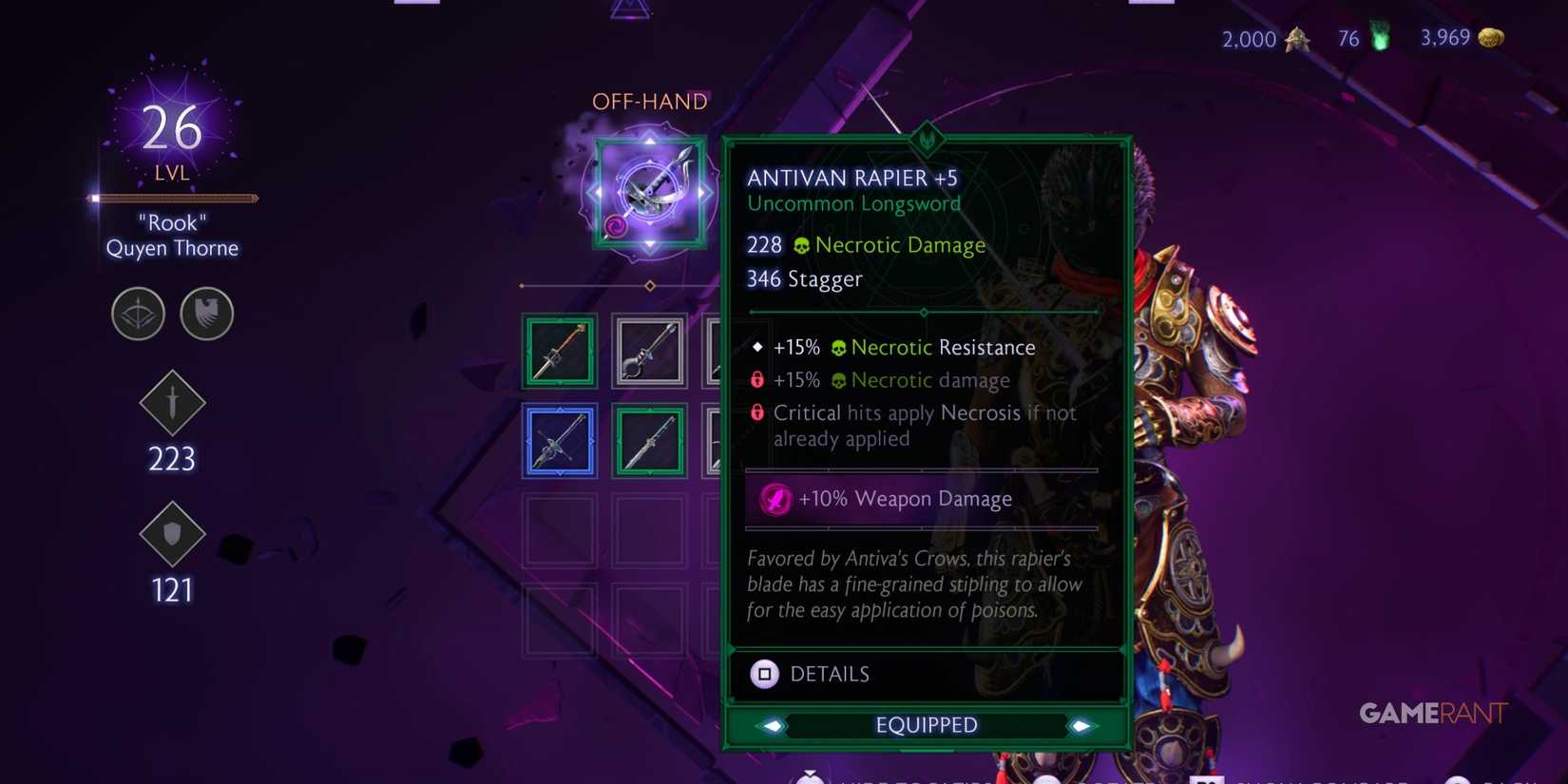 Antivan Rapier in Dragon Age: The Veilguard