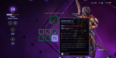 Azure Bow in Dragon Age: The Veilguard