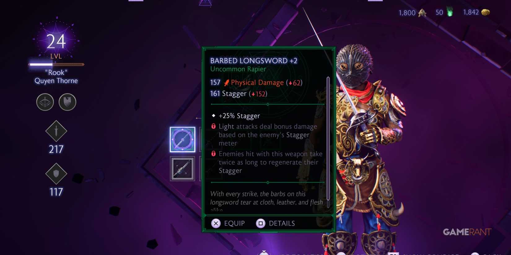 Barbed Longsword in Dragon Age: The Veilguard