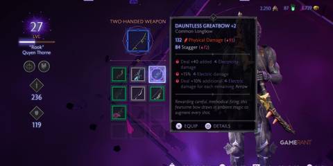 Dauntless Greatbow in Dragon Age: The Veilguard