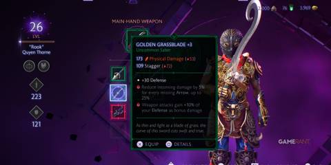 Gold Grassblade in Dragon Age: The Veilguard