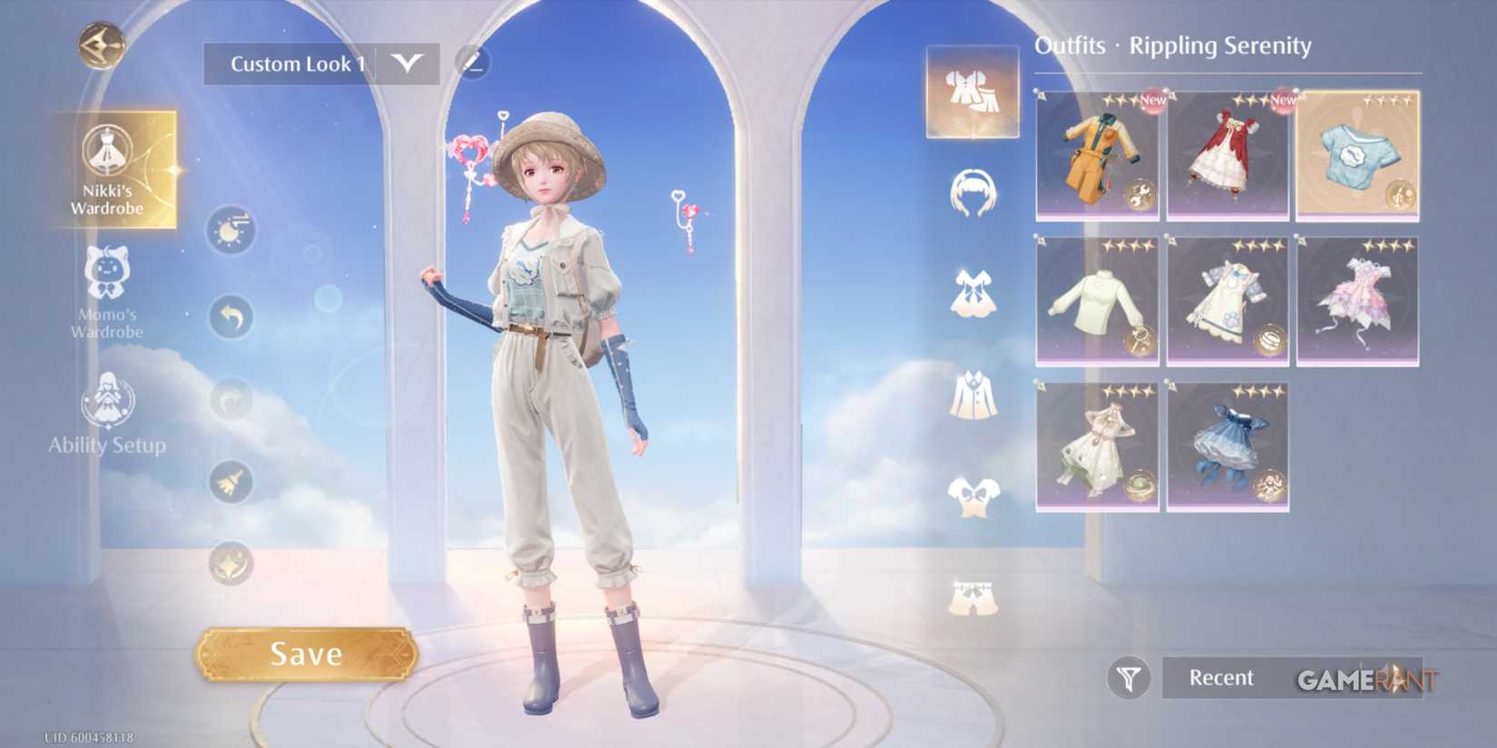 Rippling Serenity outfit in Infinity Nikki